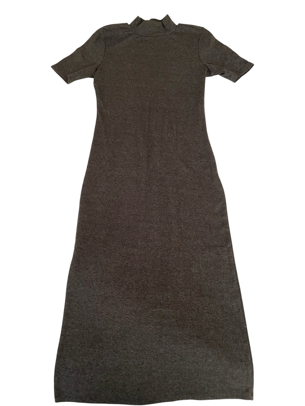 ZARA GREY RIBBED MIDI DRESS SIZE MEDIUM